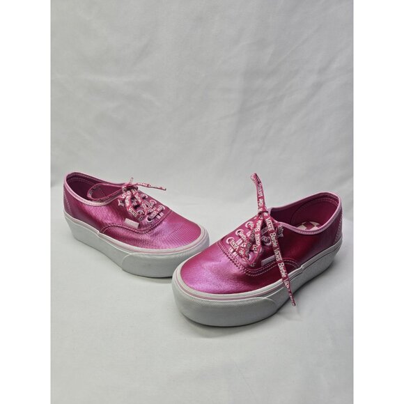 Vans X Barbie Authentic Stac Platform “Hot Pink White”  Women’s Size 5 - Picture 2 of 11